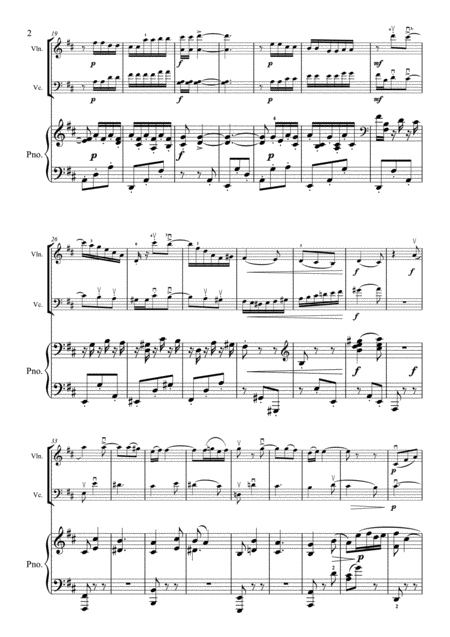 Faure Le Pas Espagnol Piano Trio Violin Cello Piano Page 2