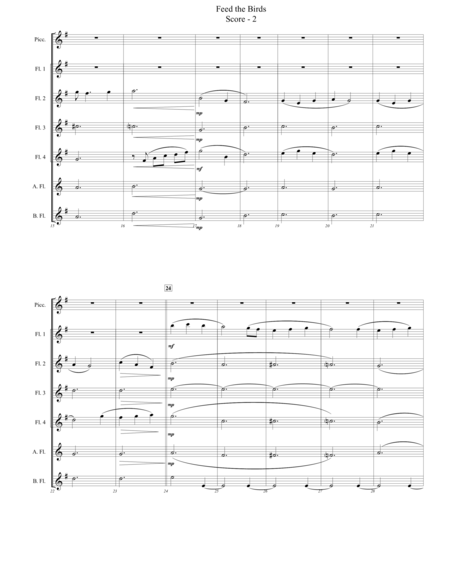 Feed The Birds For Expandable Flute Choir Page 2