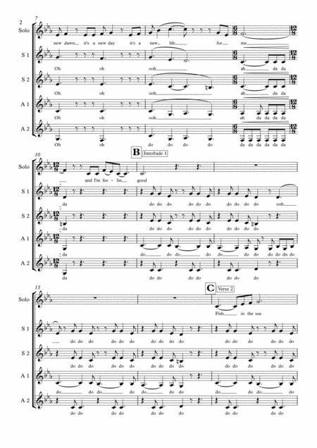 Feeling Good Solo Ssaa With Lead Sheet For Optional Accompaniment Page 2