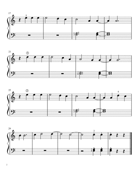 Feliz Navidad 2 Beginner Piano Versions Page 2