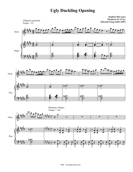 Feo The Ugly Duckling Musical Piano Vocal Score Page 2