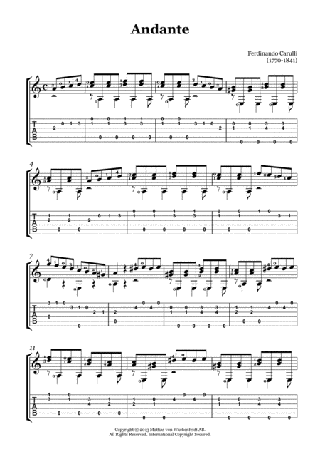 Ferdinando Carulli Andante Guitar Page 2