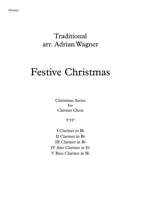 Festive Christmas Clarinet Choir Arr Adrian Wagner Page 2