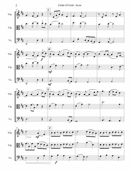 Fields Of Gold For String Trio Page 2