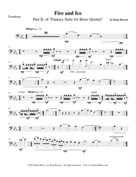 Fire And Ice For Brass Quintet Page 2