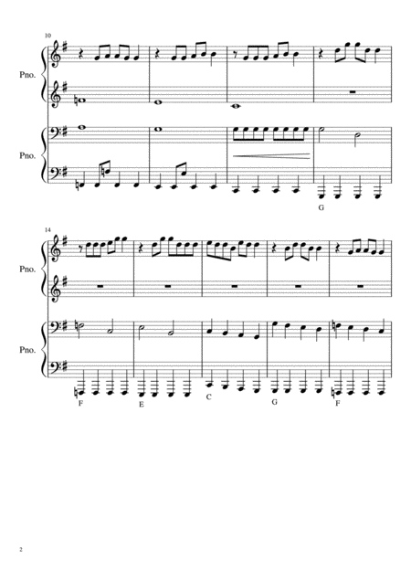 Firework Katy Perry Piano Duet 4 Hands 1 Piano Page 2