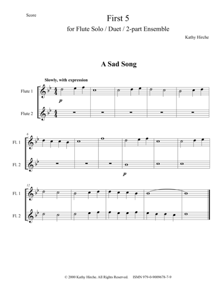 First 5 Flute Solo Duet Or 2 Part Ensemble Page 2