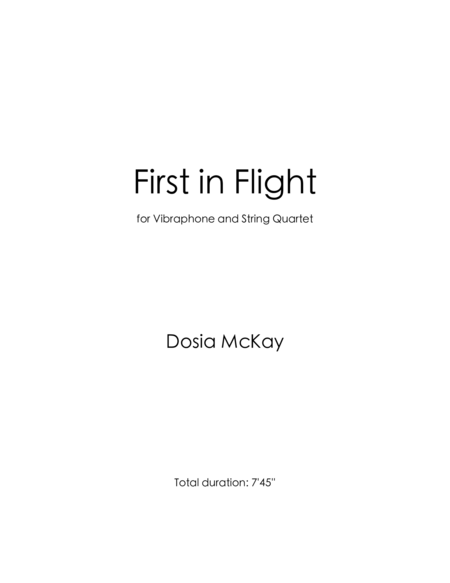 First In Flight For Vibraphone And String Quartet Page 2