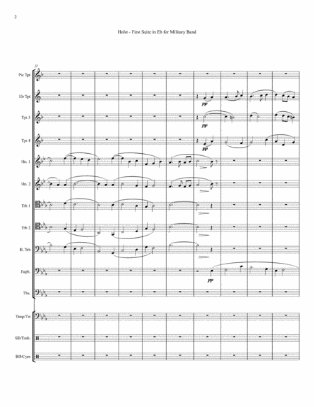First Suite In Eb For Brass Ensemble Percussion Page 2