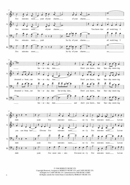 Five Minutes More Satb Chorus Pricing Page 2