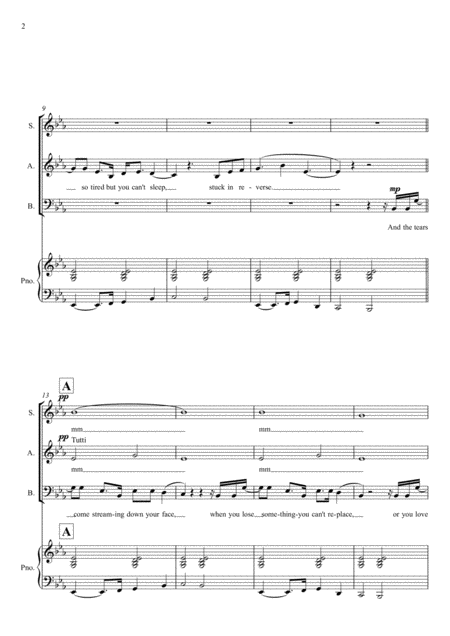 Fix You Coldplay For Sab Choir Piano Page 2