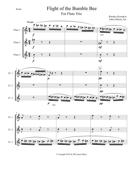 Flight Of The Bumble Bee For Flute Trio Page 2