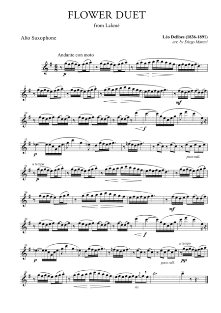 Flower Duet For Saxophone Quartet Page 2