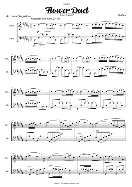 Flower Duet For String Duo Page 2