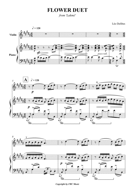 Flower Duet From Lakm For Violin And Piano Page 2