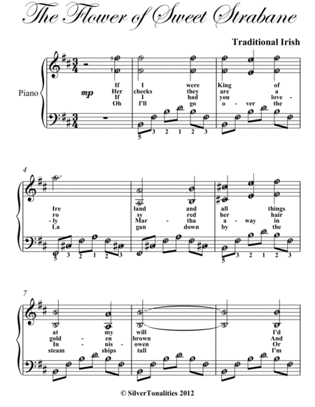 Flower Of Sweet Strabane Elementary Piano Sheet Music Page 2