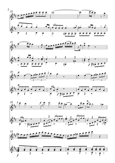 Flute Quartet K 285 Allegro Flute Guitar Page 2