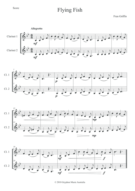 Flying Fish For Clarinet Duet Page 2