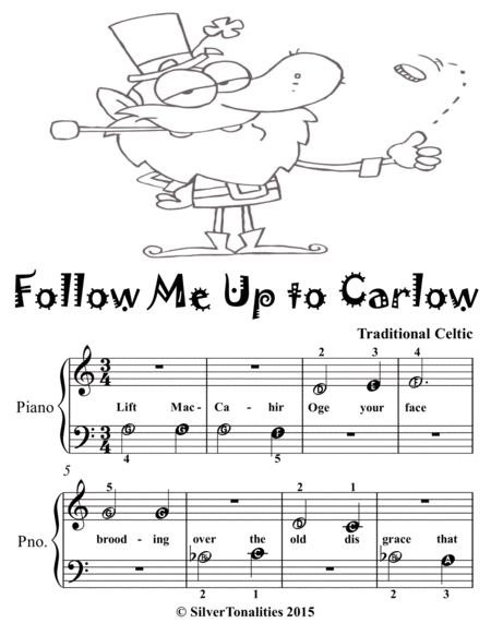 Follow Me Up To Carlow Beginner Piano Sheet Music Tadpole Edition Page 2