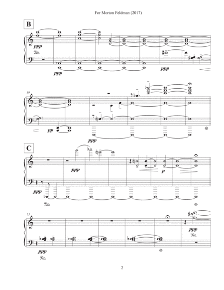 For Morton Feldman 2017 Piano Solo Page 2