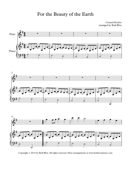 For The Beauty Of The Earth Flute And Piano Page 2