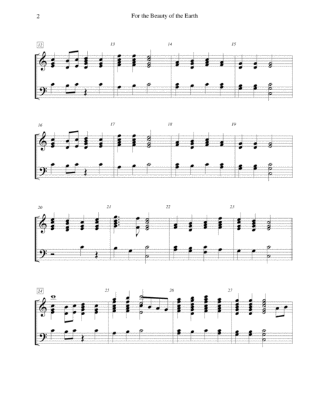 For The Beauty Of The Earth For 3 Octave Handbell Choir Page 2