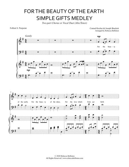 For The Beauty Of The Earth Simple Gifts Alto Tenor Vocal Duet Or Two Part Chorus Page 2