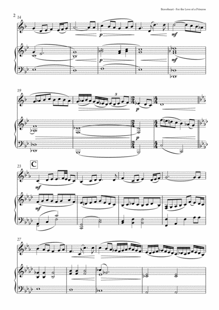 For The Love Of A Princess Braveheart Theme For Horn And Piano Page 2