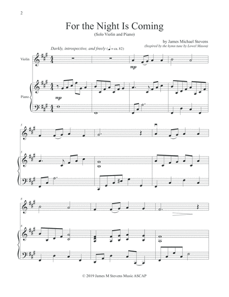 For The Night Is Coming Violin Piano Page 2