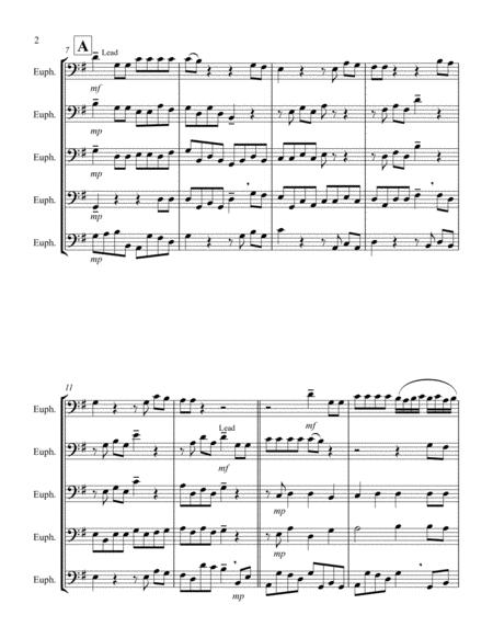 For Unto Us A Child Is Born From Messiah G Euphonium Quintet Bass Clef Page 2
