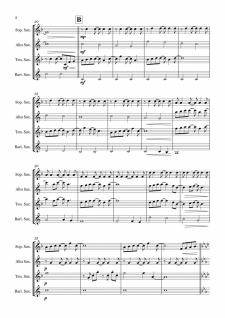 Forrest Gump Main Title Feather Theme Saxophone Quartet Satb Page 2