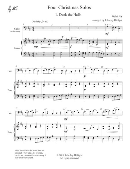 Four Christmas Solos For Cello Page 2