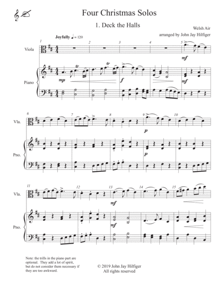 Four Christmas Solos For Viola Page 2