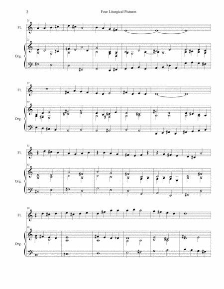 Four Liturgical Pictures For Flute And Organ Iv Adoro Te Devote Page 2