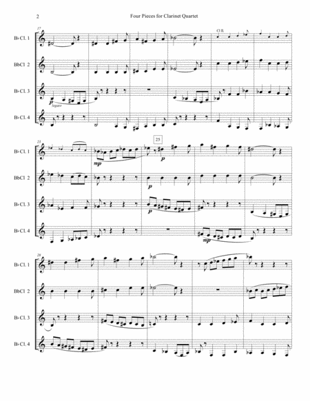 Four Pieces For Clarinet Quartet Page 2
