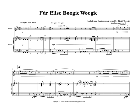 Fr Elise Boogie Woogie For Oboe Piano Page 2