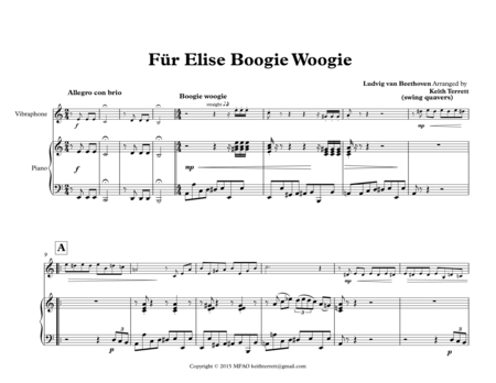 Fr Elise Boogie Woogie For Vibraphone Piano Page 2