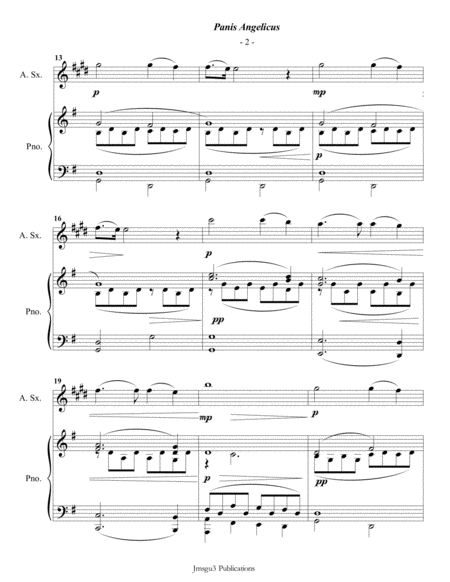 Franck Panis Angelicus For Alto Sax Piano Page 2