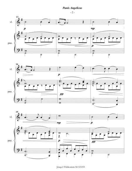 Franck Panis Angelicus For Violin Piano Page 2