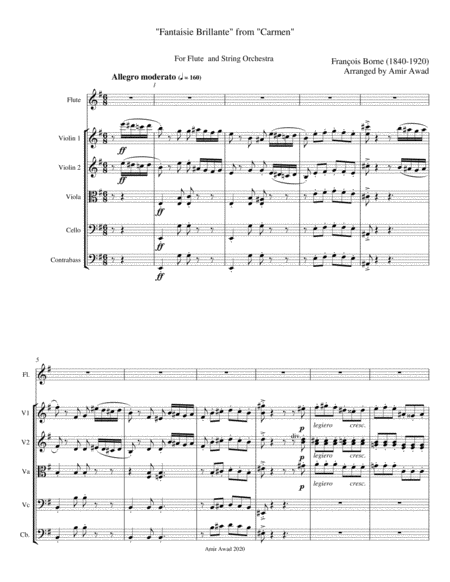 Franois Borne Fantasie Brilliante From Bizets Carmen For Flute And String Orchestra Page 2