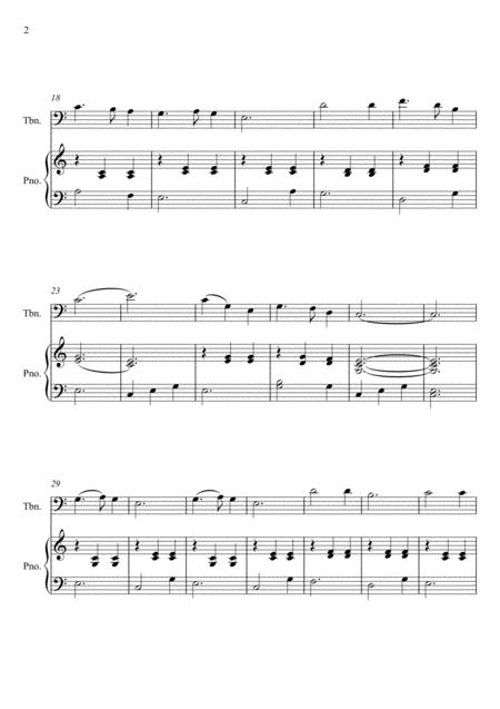 Franz Gruber Silent Night C Key Trombone Solo Page 2