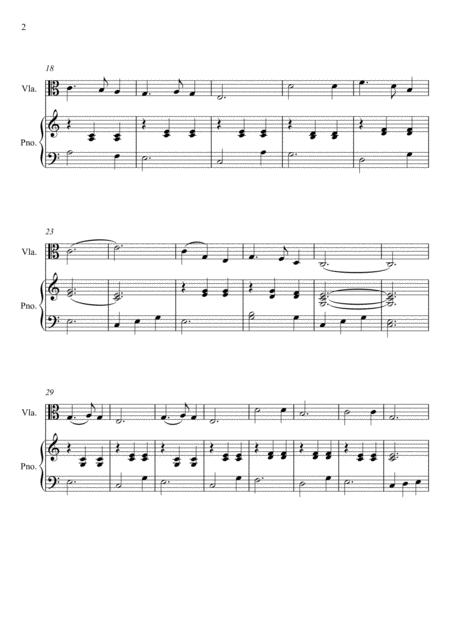 Franz Gruber Silent Night C Key Viola Solo Page 2