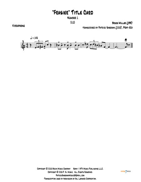 Frasier Title Card 1 For Jazz Quintet Full Score Set Of Parts Page 2