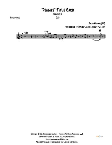 Frasier Title Card 9 For Jazz Quintet Full Score Set Of Parts Page 2