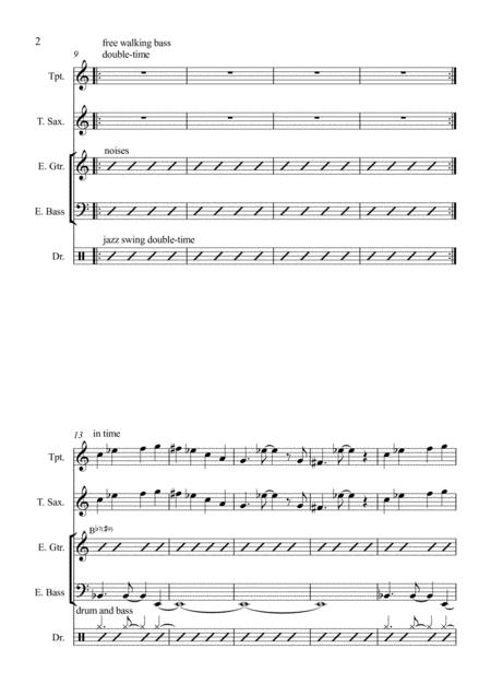 Freak In For Jazz Combo Trumpet Bb Tenor Saxophone Guitar Bass And Drums Page 2