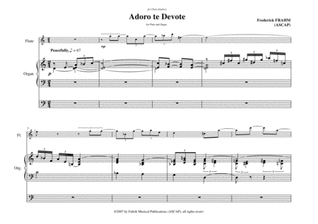 Frederick Frahm Adoro Te Devote For Flute And Organ Page 2