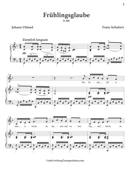 Frhlingsglaube D 686 F Major Page 2