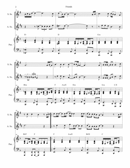 Friends Duet For Soprano And Alto Saxophone Page 2