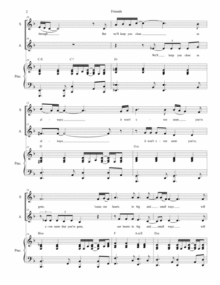 Friends Duet For Soprano And Alto Solo Page 2