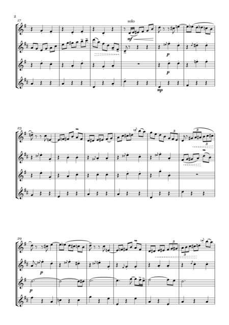 Fritz Kreisler Schon Rosmarin For Saxophone Quartet Score And Parts Page 2